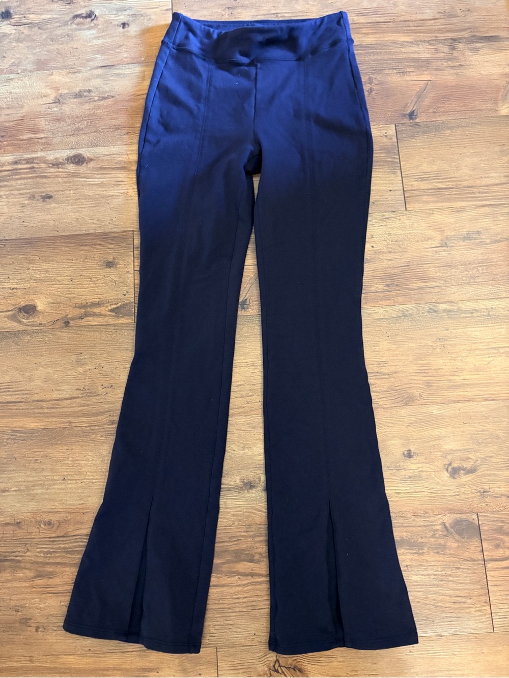 Black High-Waist Flared Leggings